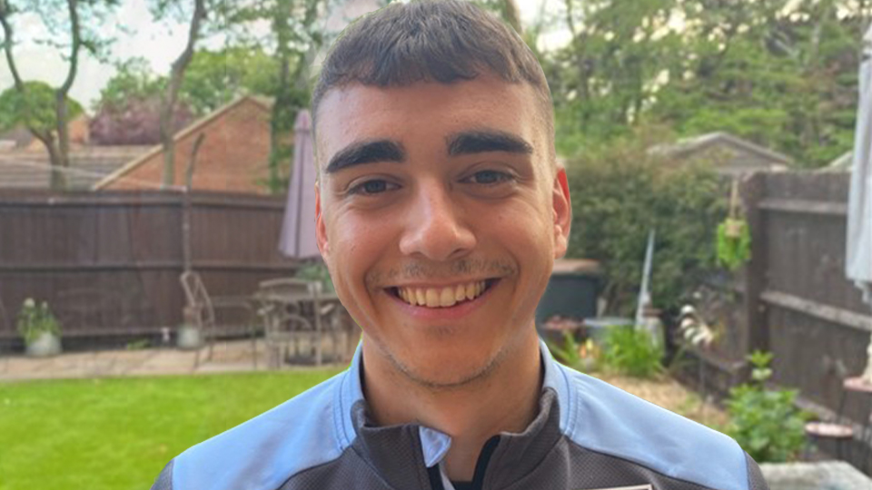 taylor in his home garden